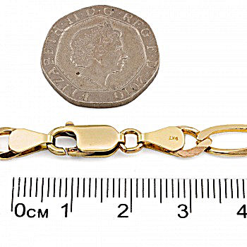 9ct gold 16.9g 20 inch figaro Chain